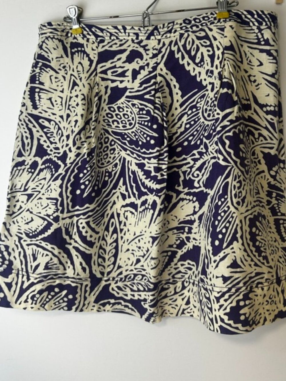 Tropical Print Ann Taylor Loft Linen Blend Skirt